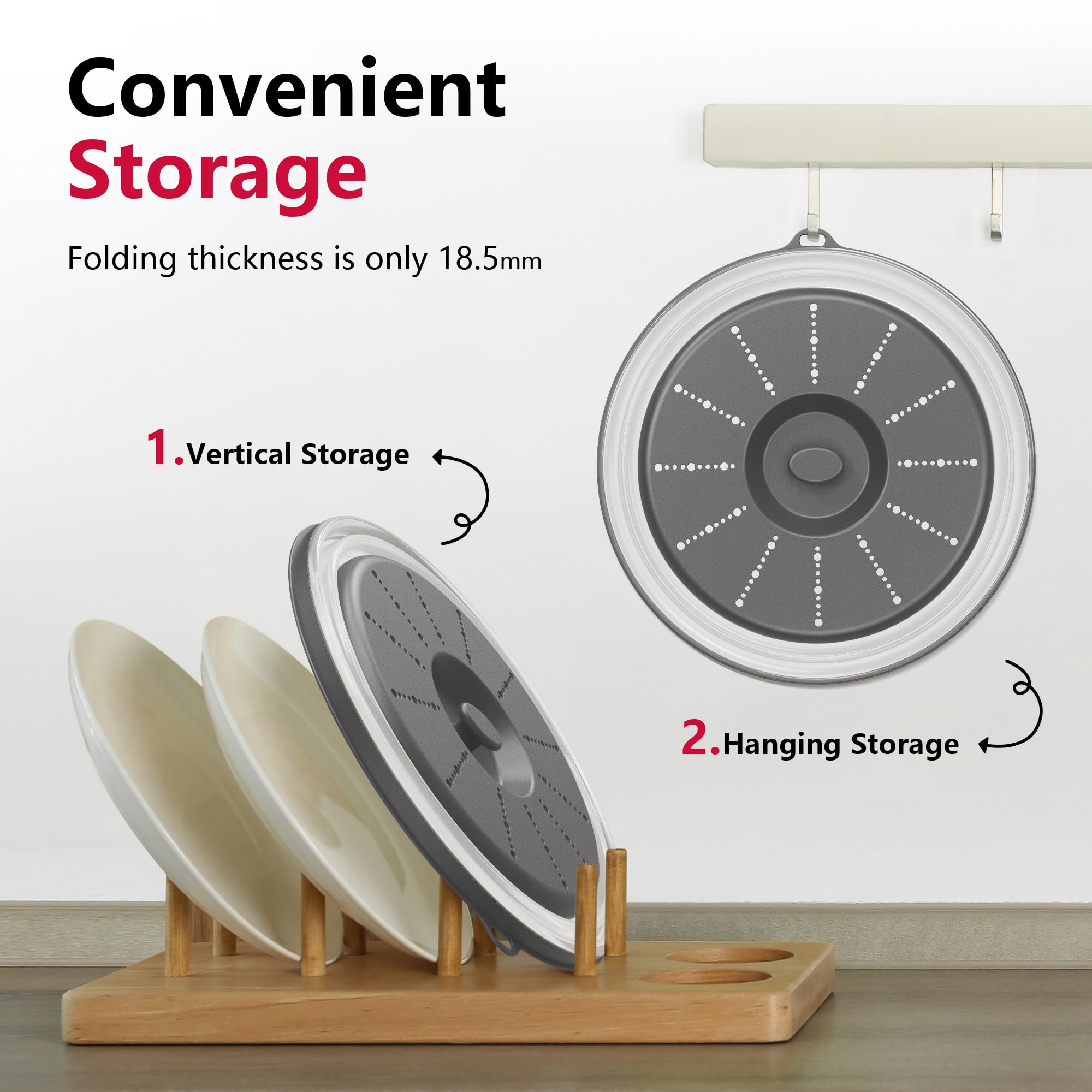WVM Colador integrado para frutas y verduras, drenaje rápido para enjuague