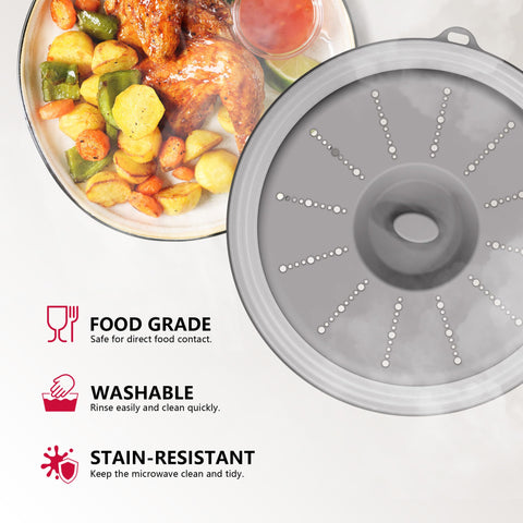 Cubre con drenaje integrado funciona como colador para lavar frutas y verduras.