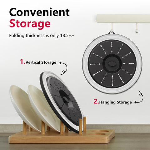 WVM Diseño plegable compacto se guarda fácilmente gracias a su altura reducida.