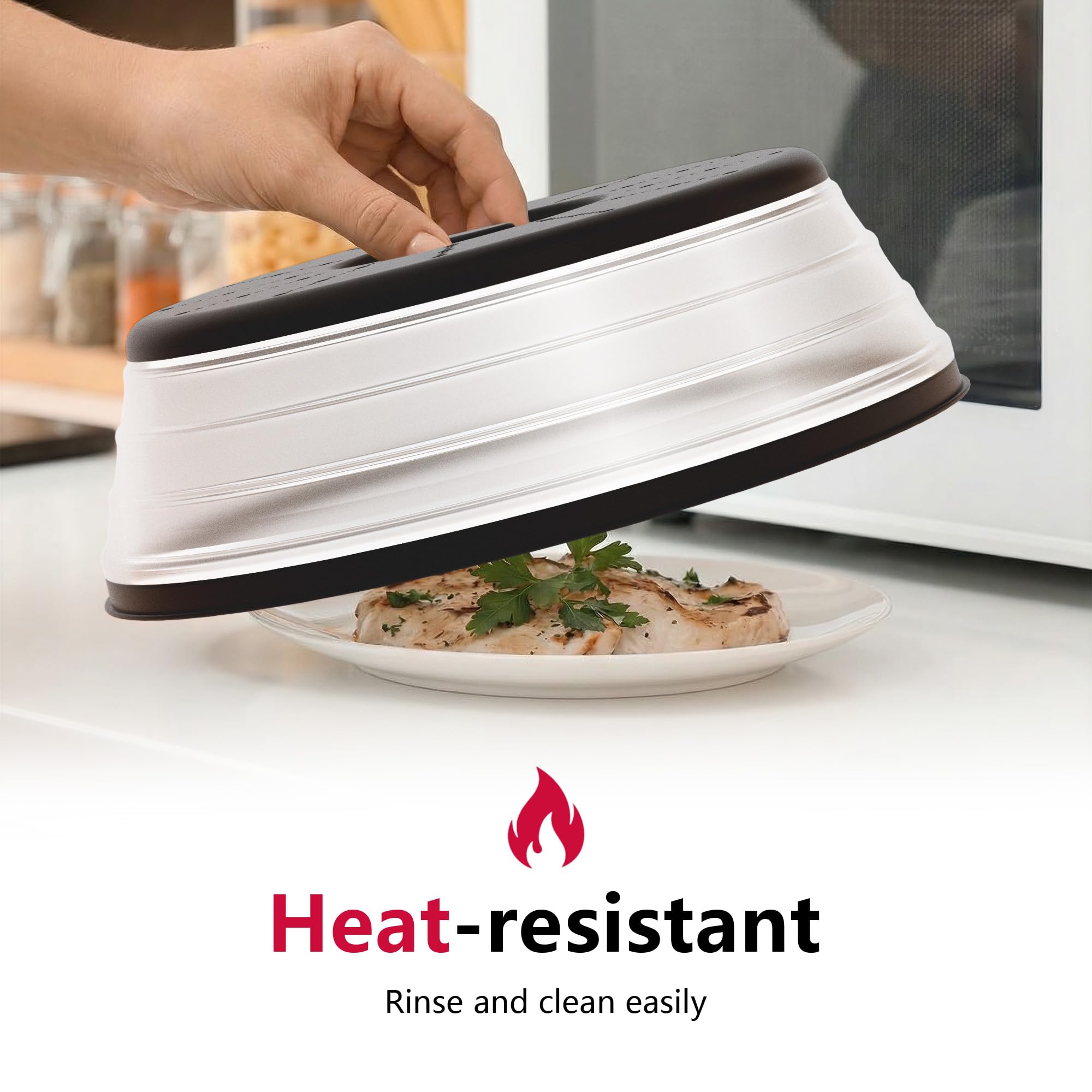 WVM Tapa microondas ventilada mantiene el interior limpio y cocina de forma pareja.