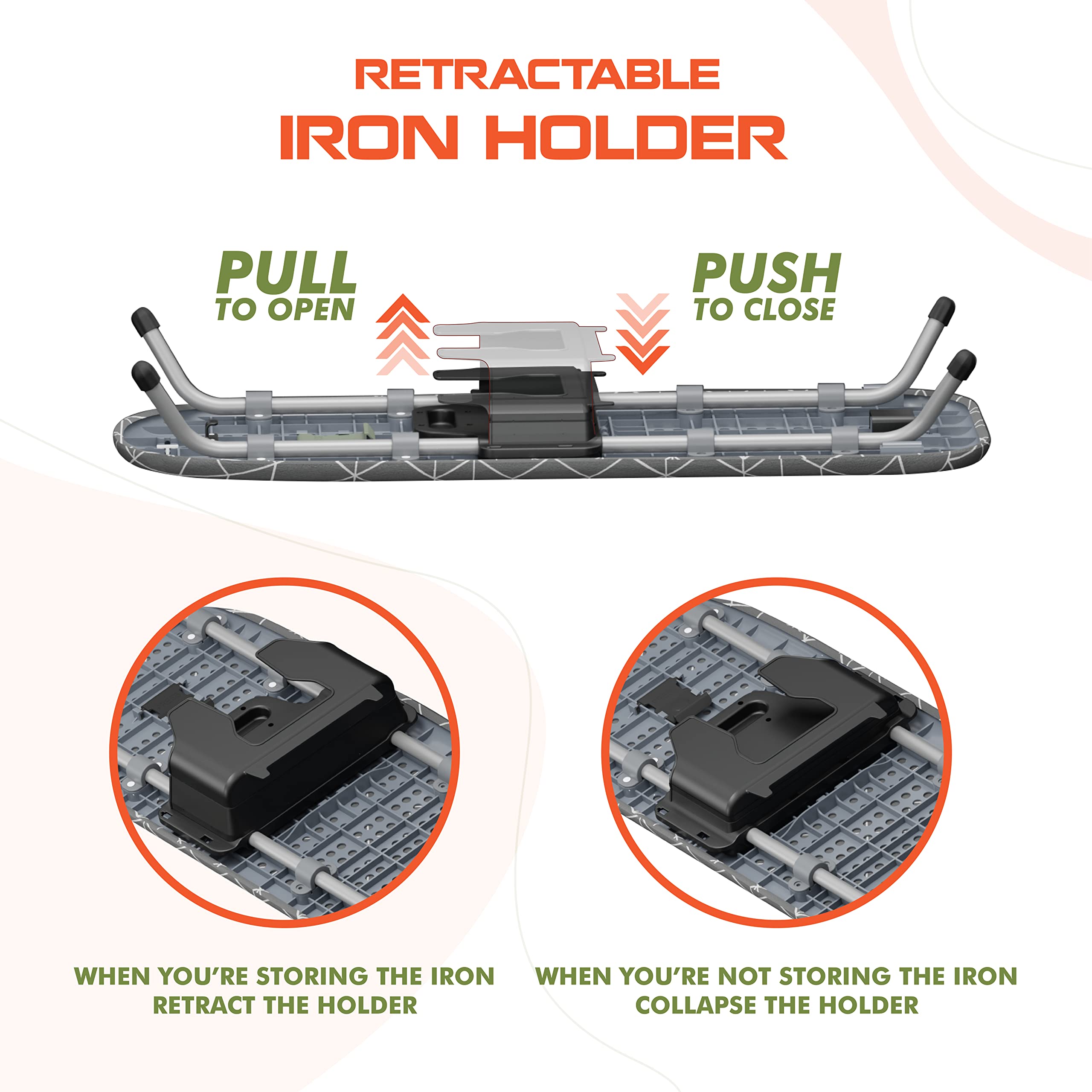 XABITAT tabla de planchar gris, compacta para espacios