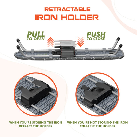 XABITAT tabla de planchar gris, compacta para espacios