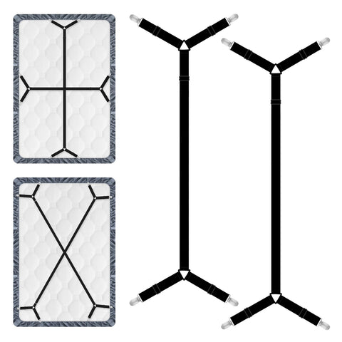 Xunesip cintas cama 2 piezas: fijación segura para esquinas de sábanas.