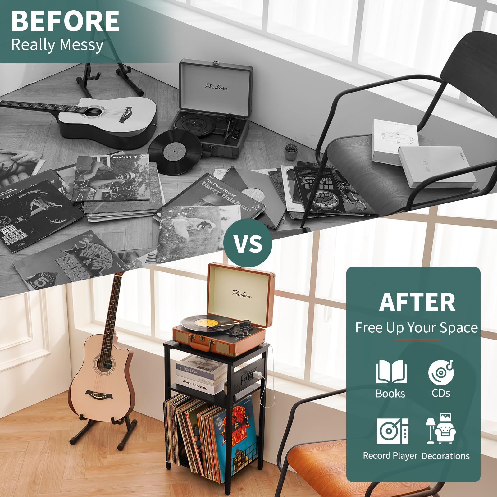 Yoobure dimensiones compactas, ideal para salas pequeñas sin perder espacio.