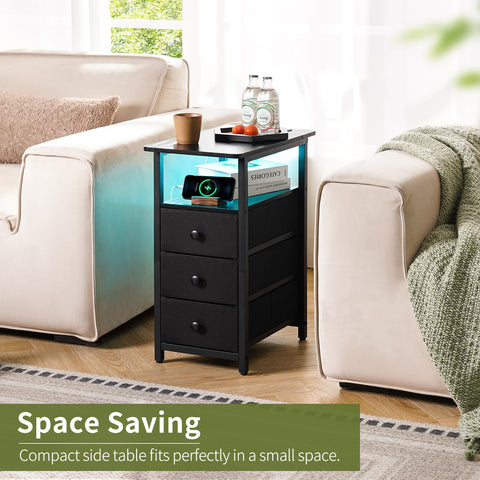 Mesa Yoobure con tres cajones de tela para organización diaria