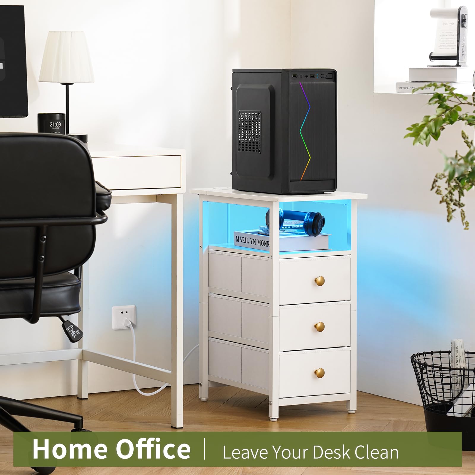 Yoobure mesa móvil y ligera, fácil de desplazar en casa.