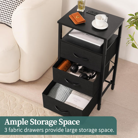 Yoobure mesita de noche con estante abierto para libros y objetos