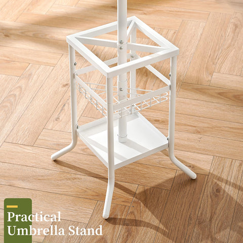 Yoobure perchero con bandeja inferior para mantener el suelo seco.