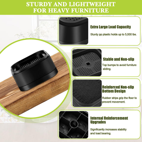 Diseño resistente de Yookwutar para muebles con patas cuadradas y rectangulares.