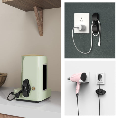 Uso con freidora de aire para ordenar cables y evitar enredos.