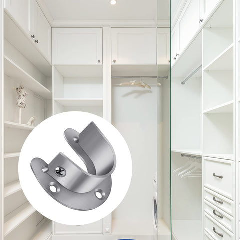 Capacidad para barra de 1-1/4 pulgadas, ideal para closet.