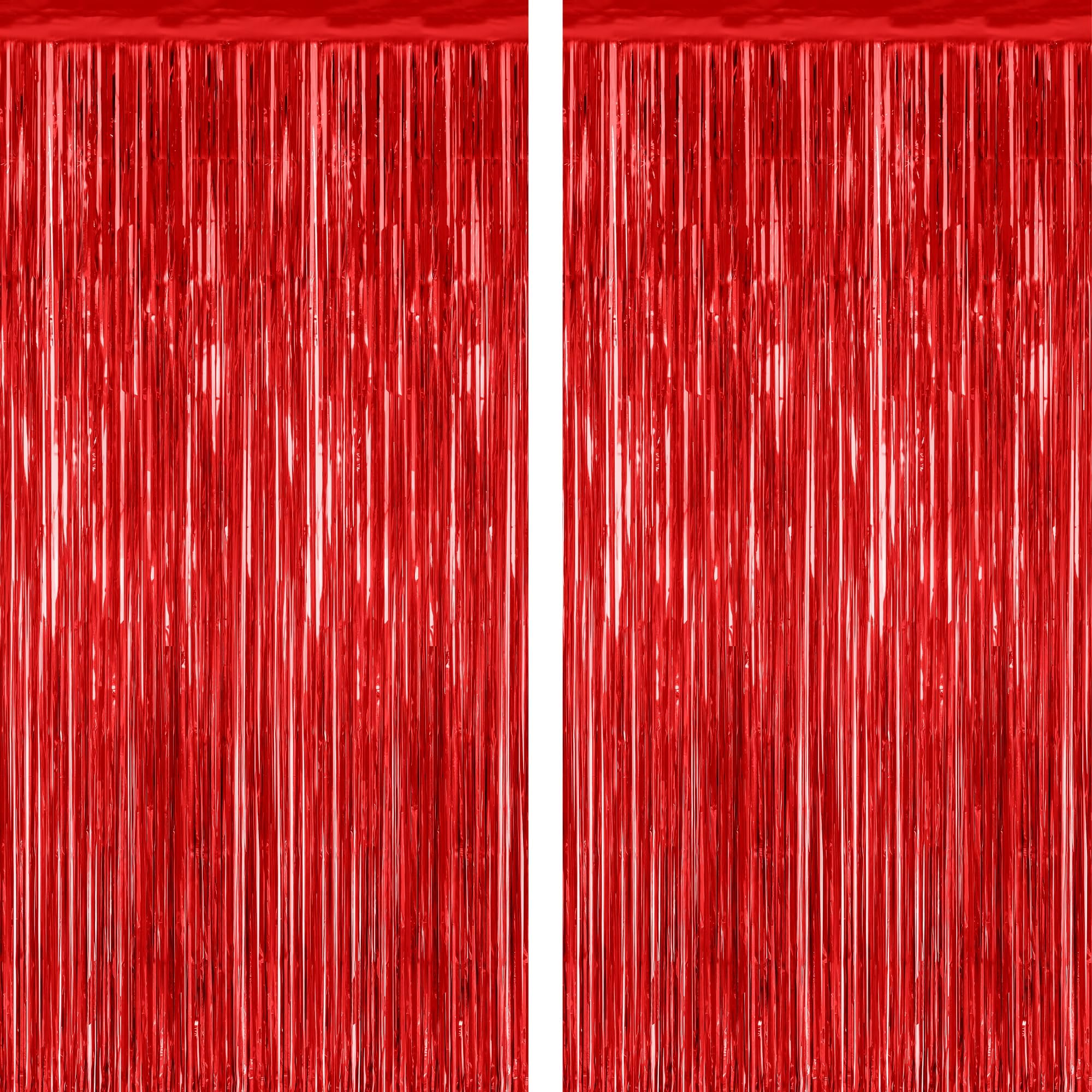 Cortina tinsel roja ZATAYE de 3.28x7.05 pies para fotos de boda.