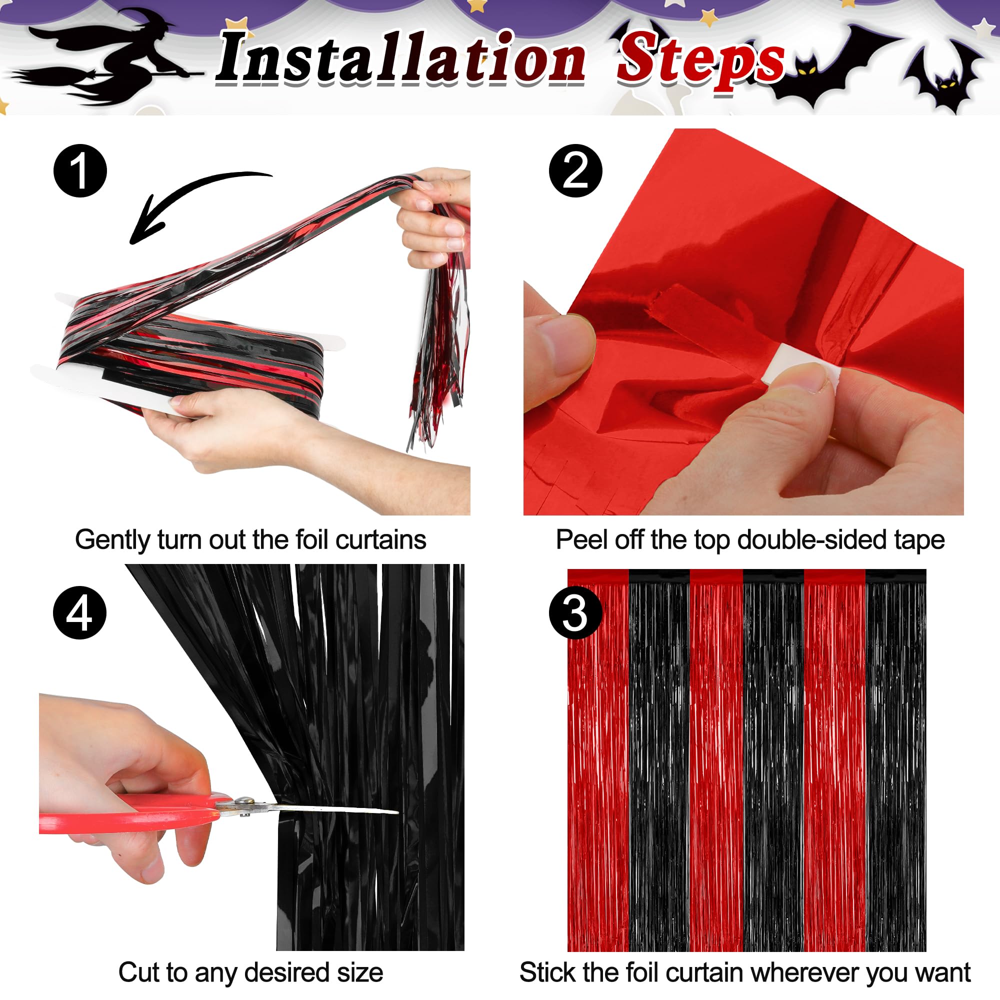 Cortinas de fondo ZATAYE de 3,28 x 7,05 pies para decorar fiestas.