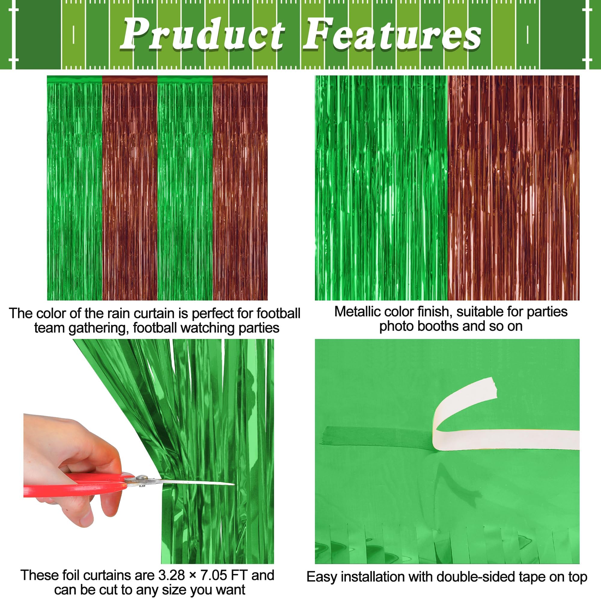 Cortinas decorativas ZATAYE para eventos, fáciles de pegar en cualquier pared.