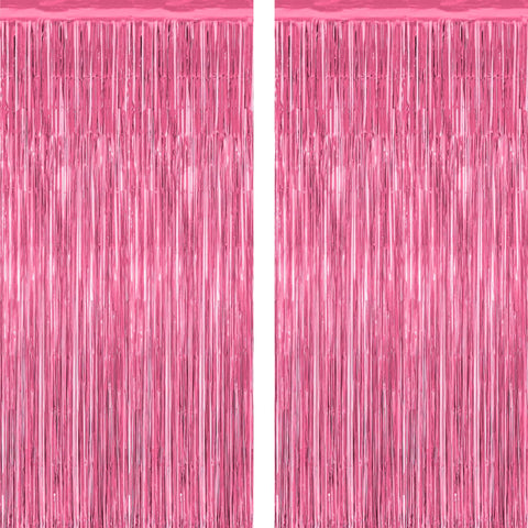 ZATAYE fondo rosado de tiras metalicas para fotos y celebraciones romanticas.