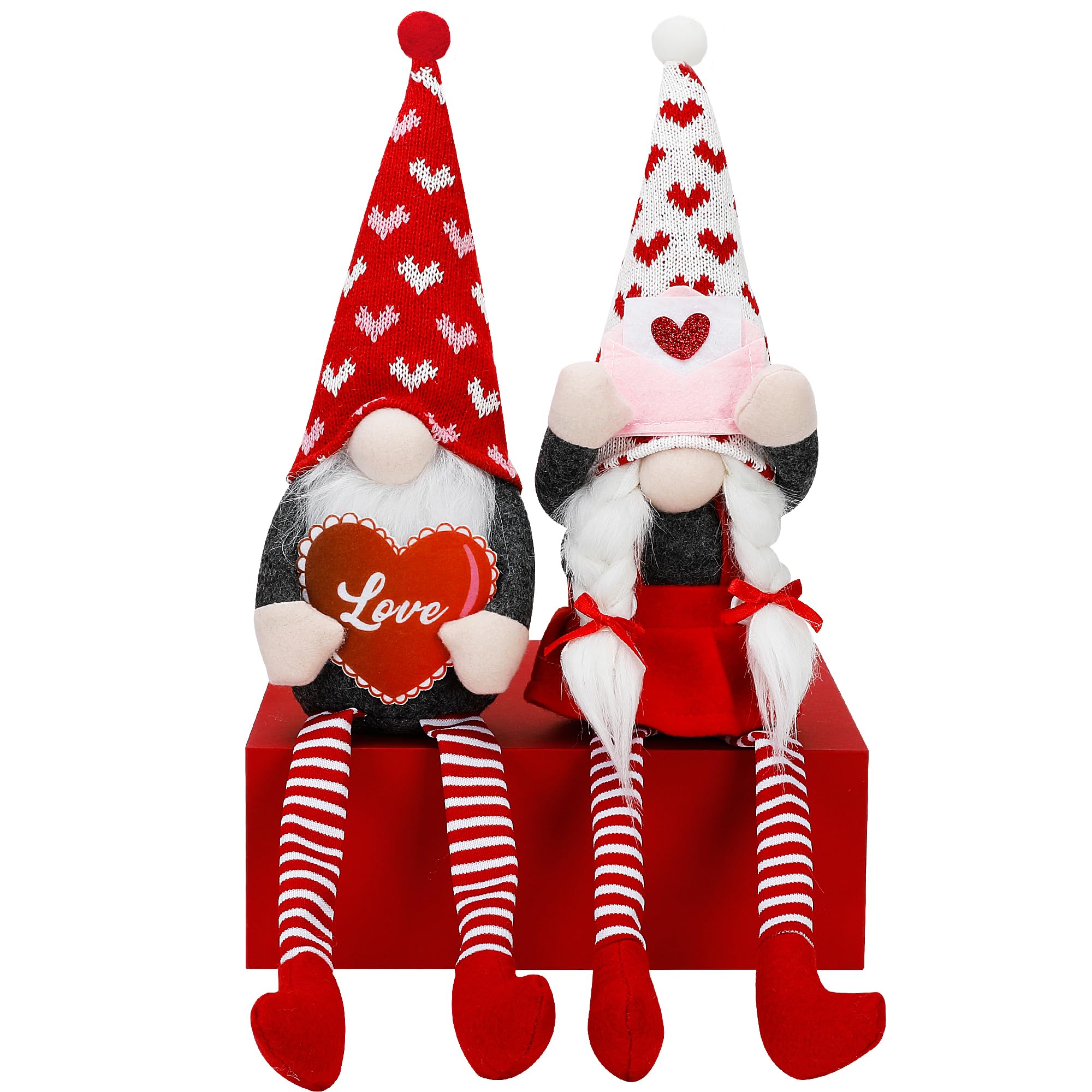 Gnomos ZATAYE de San Valentín con corazón, ideal para decorar la chimenea