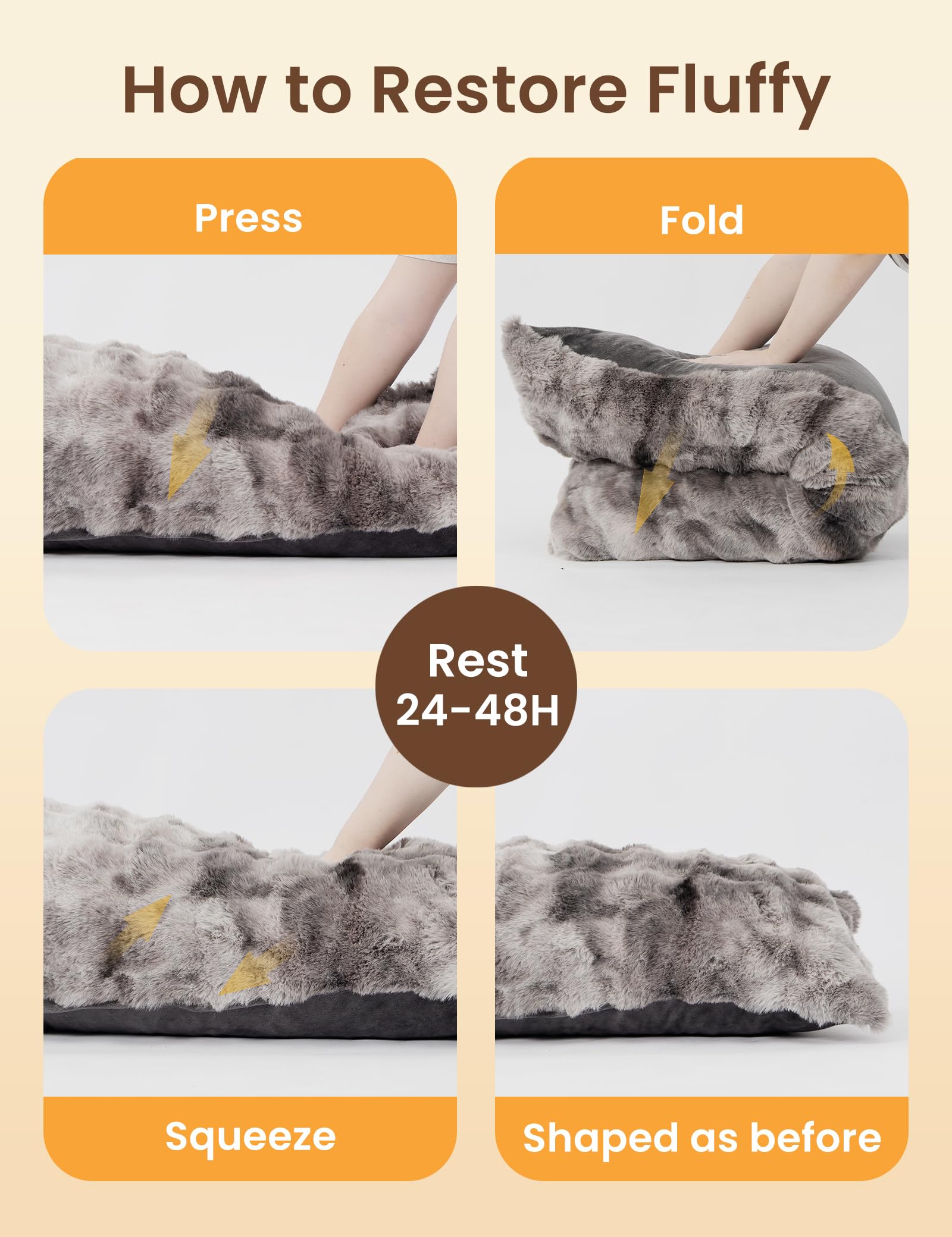 ZonLi Almohada cuerpo expansión tras desempaque para plenitud.